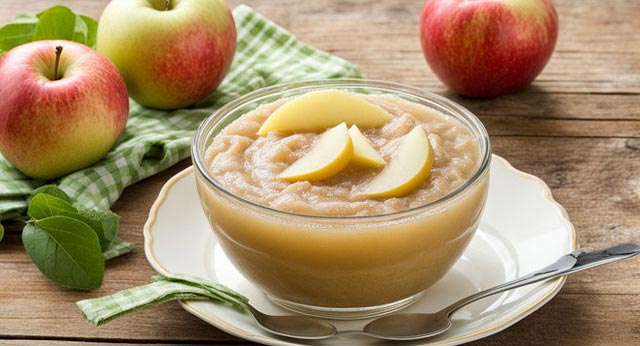 La compote de pommes non sucrée