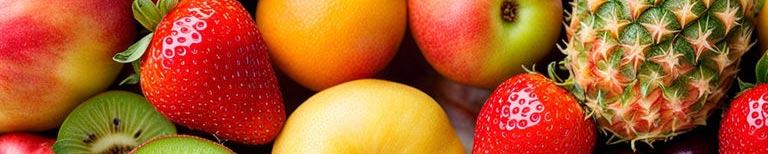 Variété de fruits frais de saison pour le mois de mai, offrant une explosion de couleurs et de saveurs. Cette sélection comprend une multitude de produits, allant des baies juteuses aux agrumes acidulés, offrant une palette sensorielle diversifiée et délicieuse.