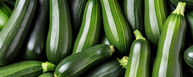 Courgettes fraîches du mois de mai, avec leur couleur vive et leur saveur légèrement sucrée, parfaites pour ajouter une touche de fraîcheur et de croquant à vos plats estivaux