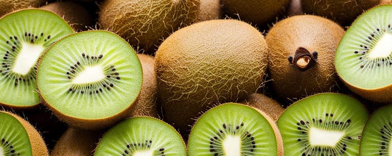 Kiwis frais du mois de mai, avec leur chair verte et leur saveur sucrée acidulée, prêts à apporter une touche exotique et vitaminée à vos assiettes